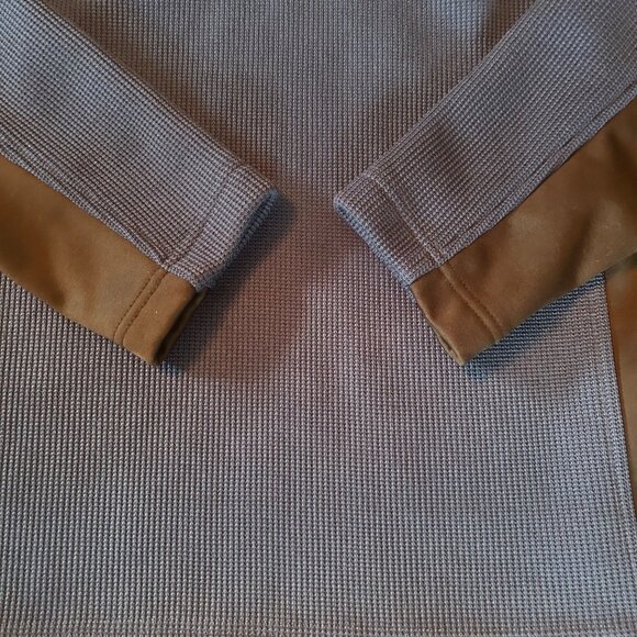 Spyder Fleece Lined Blue & Black Pullover Gait Knit Logo Sweatshirt XL - Picture 4 of 8